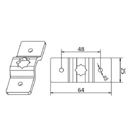 SUPPORTO DA PARETE CON FORO 10x10MM PER MOTORIDUTTORI TUBOLARI Confezione 10 pezzi