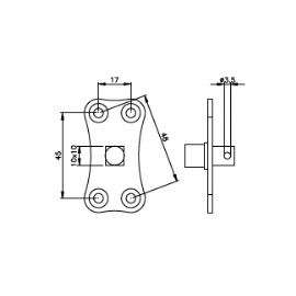 Adattatore per MATIX M indispensabile per le staffe da parete (tranne 163479) motoriduttori Ø45 v2