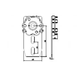 Adattatori compatibili con testa a stella Staffa con regolazione verticale per motoriduttori Ø45 v2