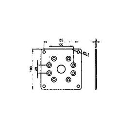 ART.3099 Staffa da parete per motoriduttori tubolari Ø55 v2 163484